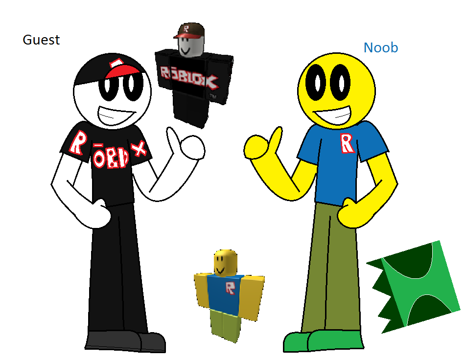 Roblox Noob And Guest By Flamerose97 On Deviantart - roblox guest roblox skin minecraft