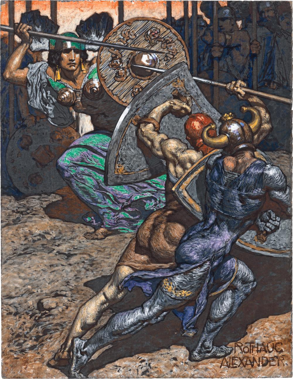 Alexander Rothaug - Fight against Brunhilde by Moustahiech on DeviantArt