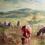 Landscape with  cattle