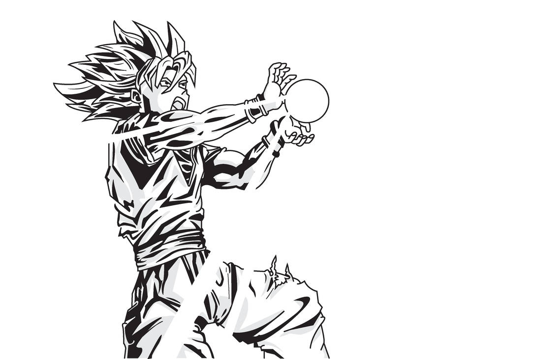 DRAGON BALL Z - Goku Black and White Design! by Jones34289 on DeviantArt