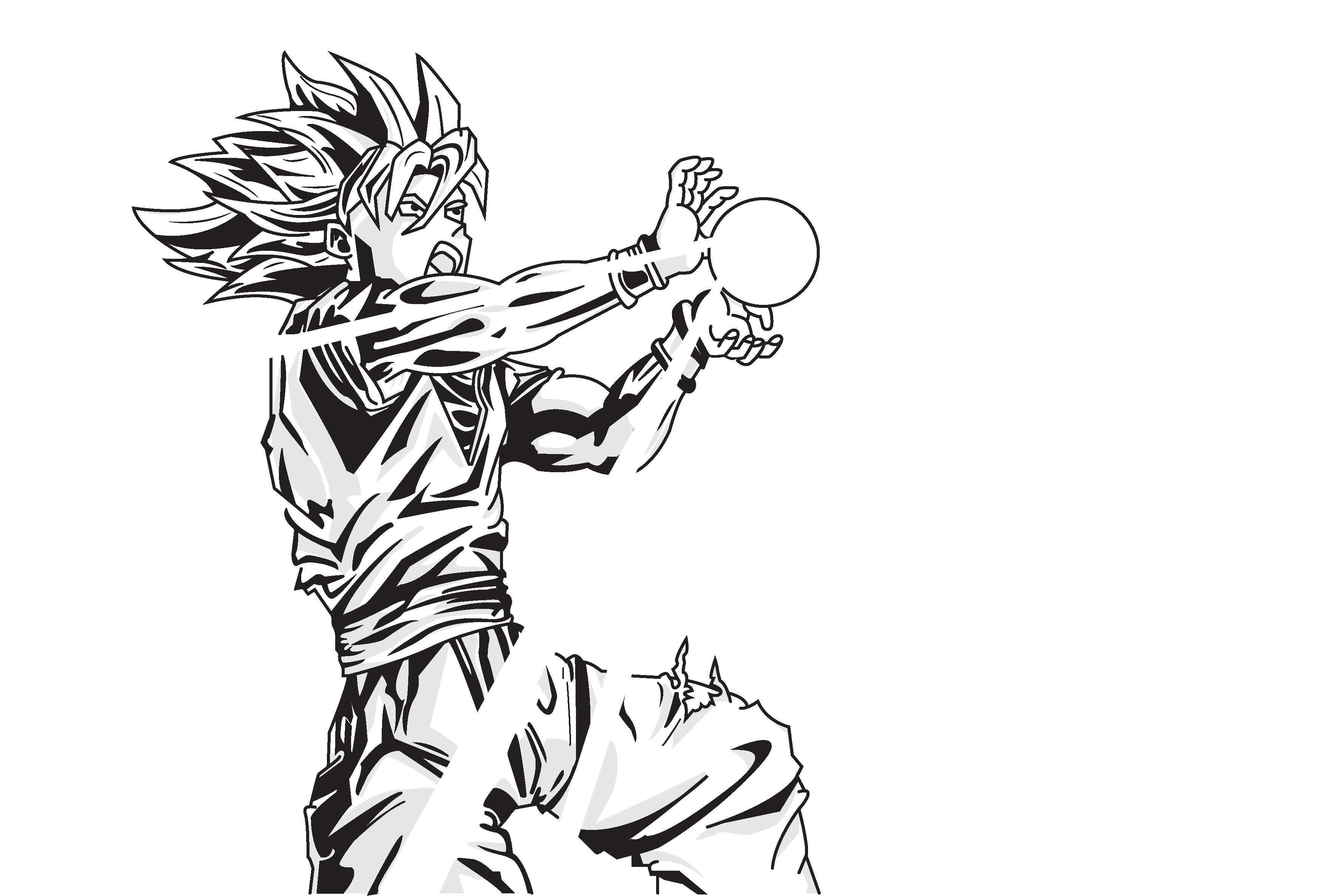 Dragon Ball Z Goku Black And White Design By Jones34289 On Deviantart