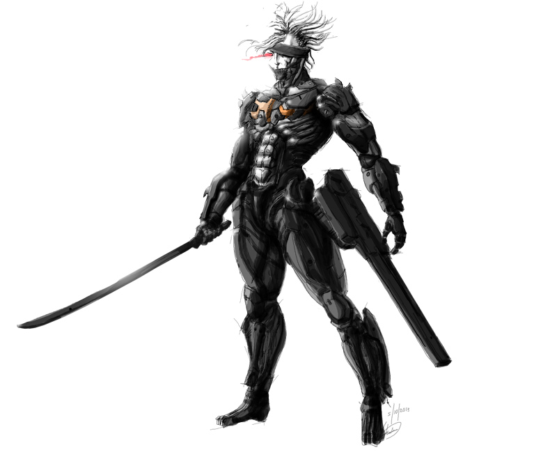 Metal Gear Rising - Raiden Portrait by IshikaHiruma on DeviantArt