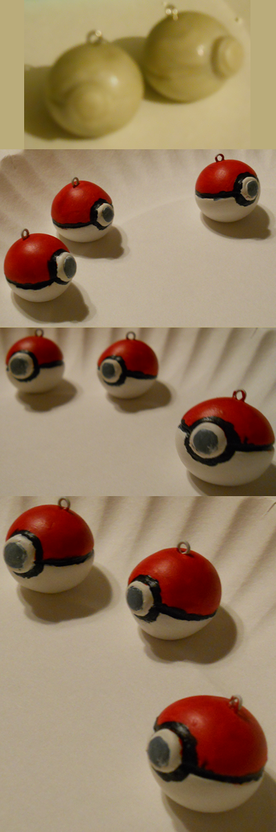 Pokeball sculpey Charms