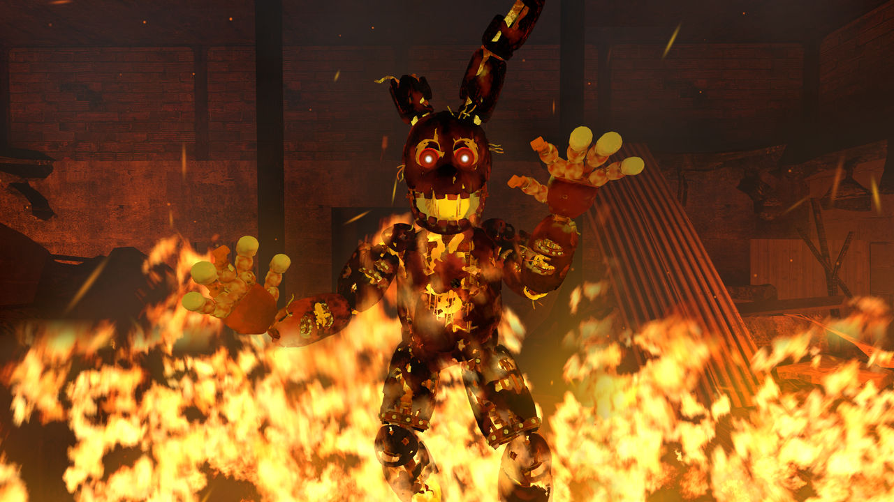 Fnaf Ar Sfm Flaming Springtrap by springfoxy456 on DeviantArt
