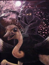 Animal Riders- Ninja on an Ostrich