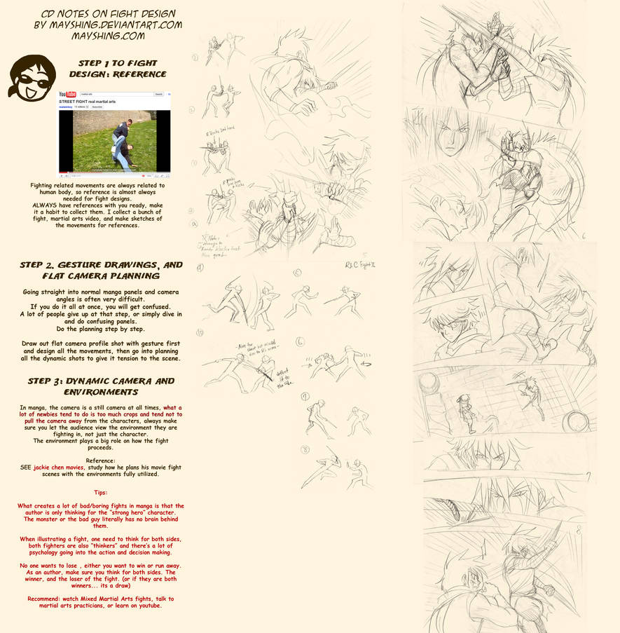 How to draw action fight scene by mayshing on DeviantArt