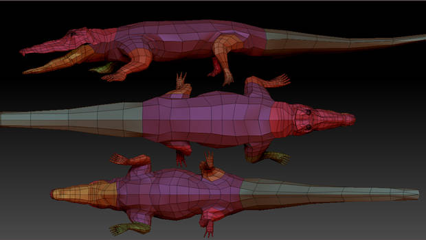 crocodile low poly model