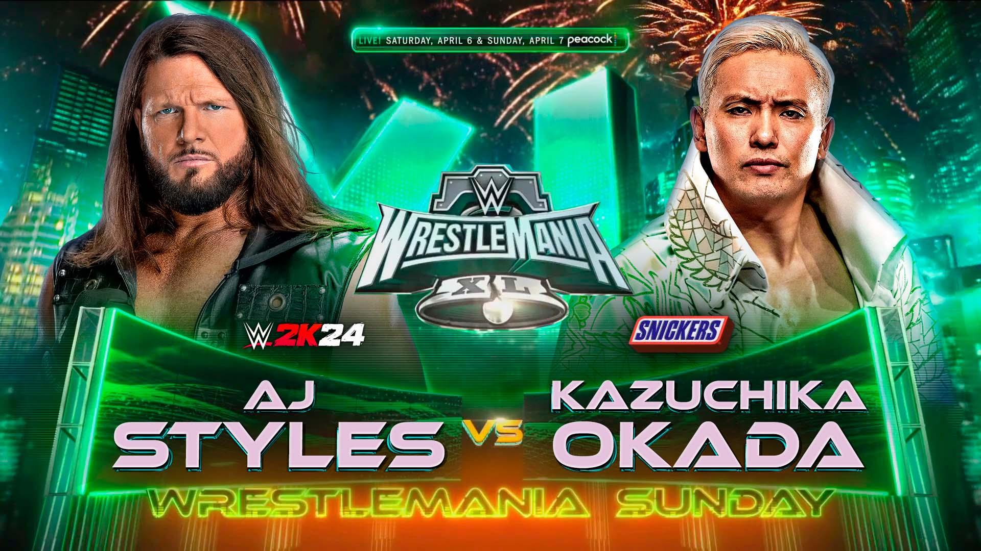 WWE Wrestlemania XL One on One Match Card Replica by WWERenders2020 on