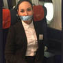 Stewardess gagged 