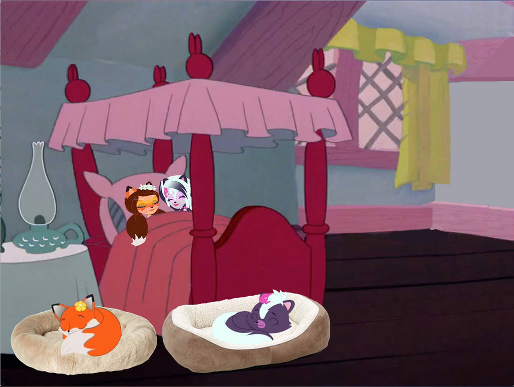 Monkey Skunk Rabbit Fox and Skunk in The white rabbit bed by Keananluke on DeviantArt