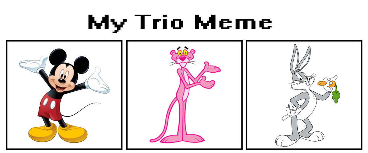 Mickey mouse, Pink Panther, and Bugs bunny by Keananluke on DeviantArt