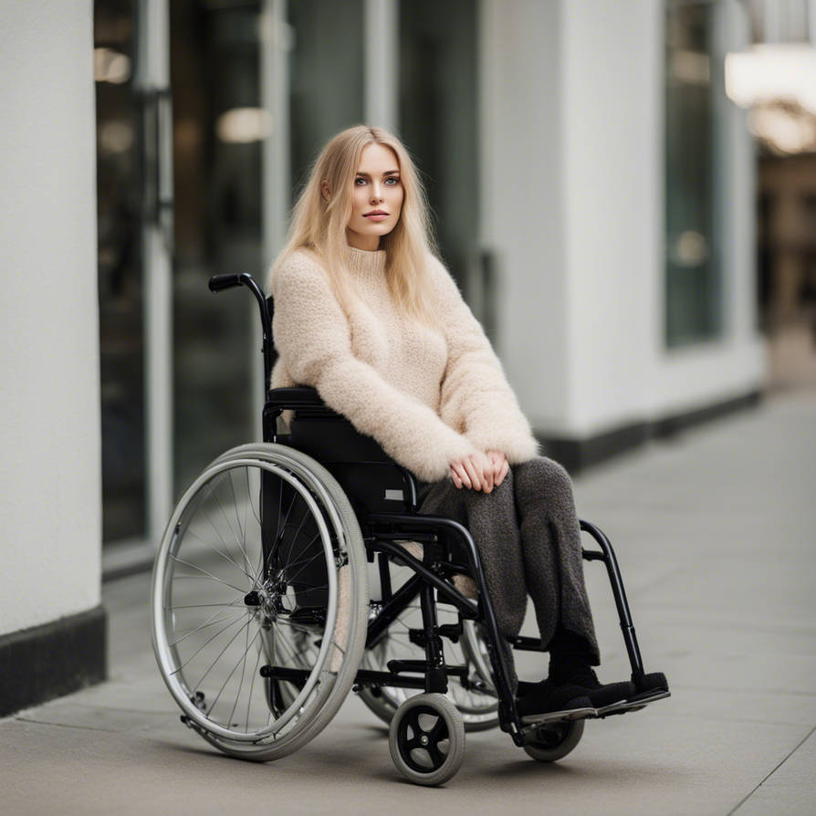 Young Blonde Woman Amputee