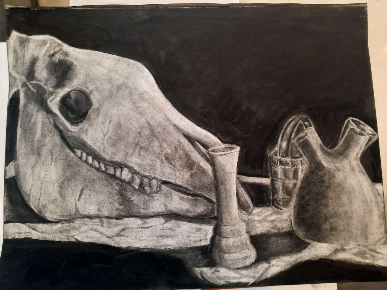 reductive charcoal drawing by vixxiestar on DeviantArt