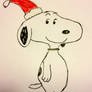 Snoopy with Santa's hat