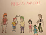 Phineas and Ferb in my style artwork. by american069