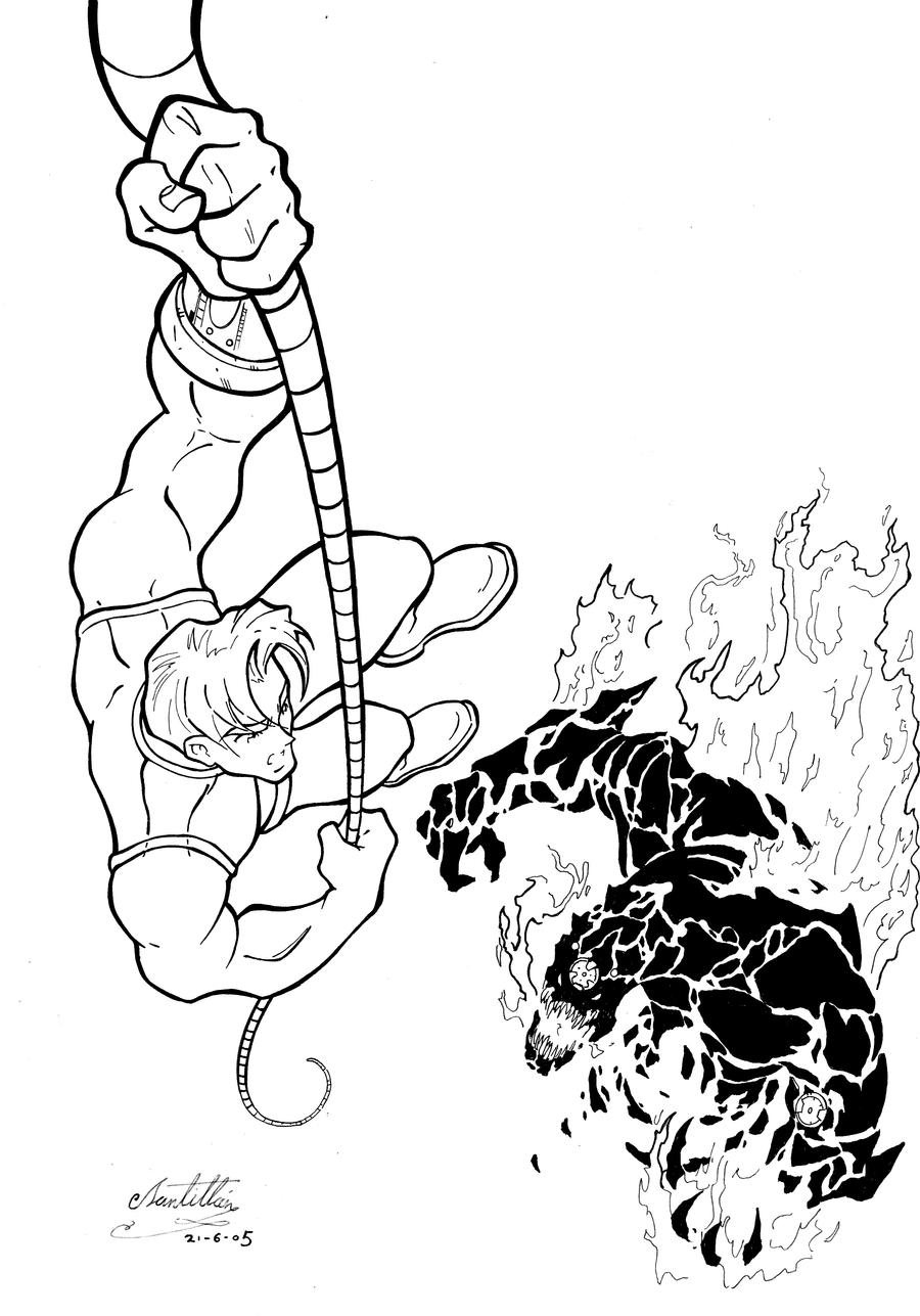 Max Steel and Elementor Magma - inks