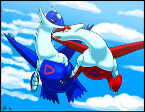 Sky Siblings Latios and Latias