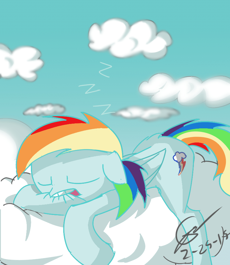 Rainbow Dash chilling