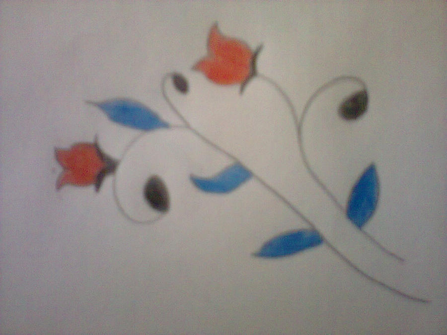 Simple Flower Tattoo Design