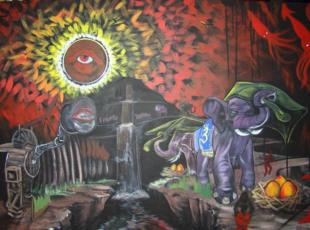 Elephant and Squid Painting www.niquebilbo.com