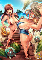 Samus and Tifa SUMMER TIME