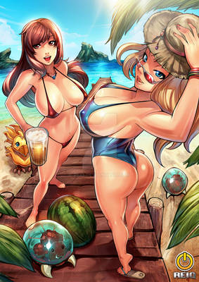 Samus and Tifa SUMMER TIME