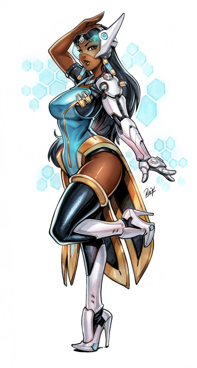 Symmetra Copic markers and Digital coloring by reiq on DeviantArt