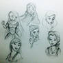 Disney princesses sketch