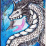 (ACEO) white lady dragon