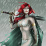 Red Sonja Snow Pin-up