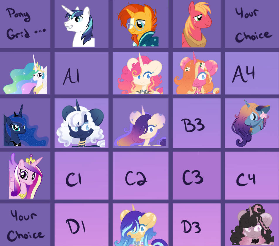 MLP Grid Adopt (Open) by Lulaina on DeviantArt
