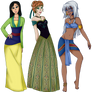 Disney Princesses - Batch 3 - Mulan, Anna and Kida