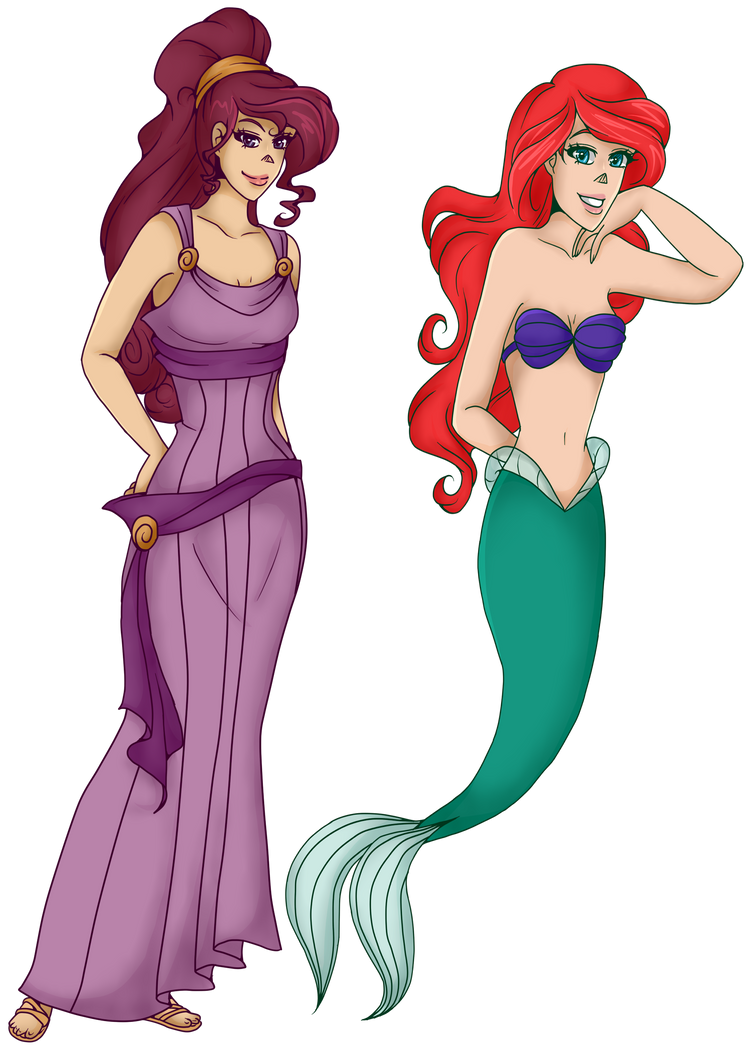 Disney Princesses - Batch 4 - Megara and Ariel by Setsuna-Yena on.