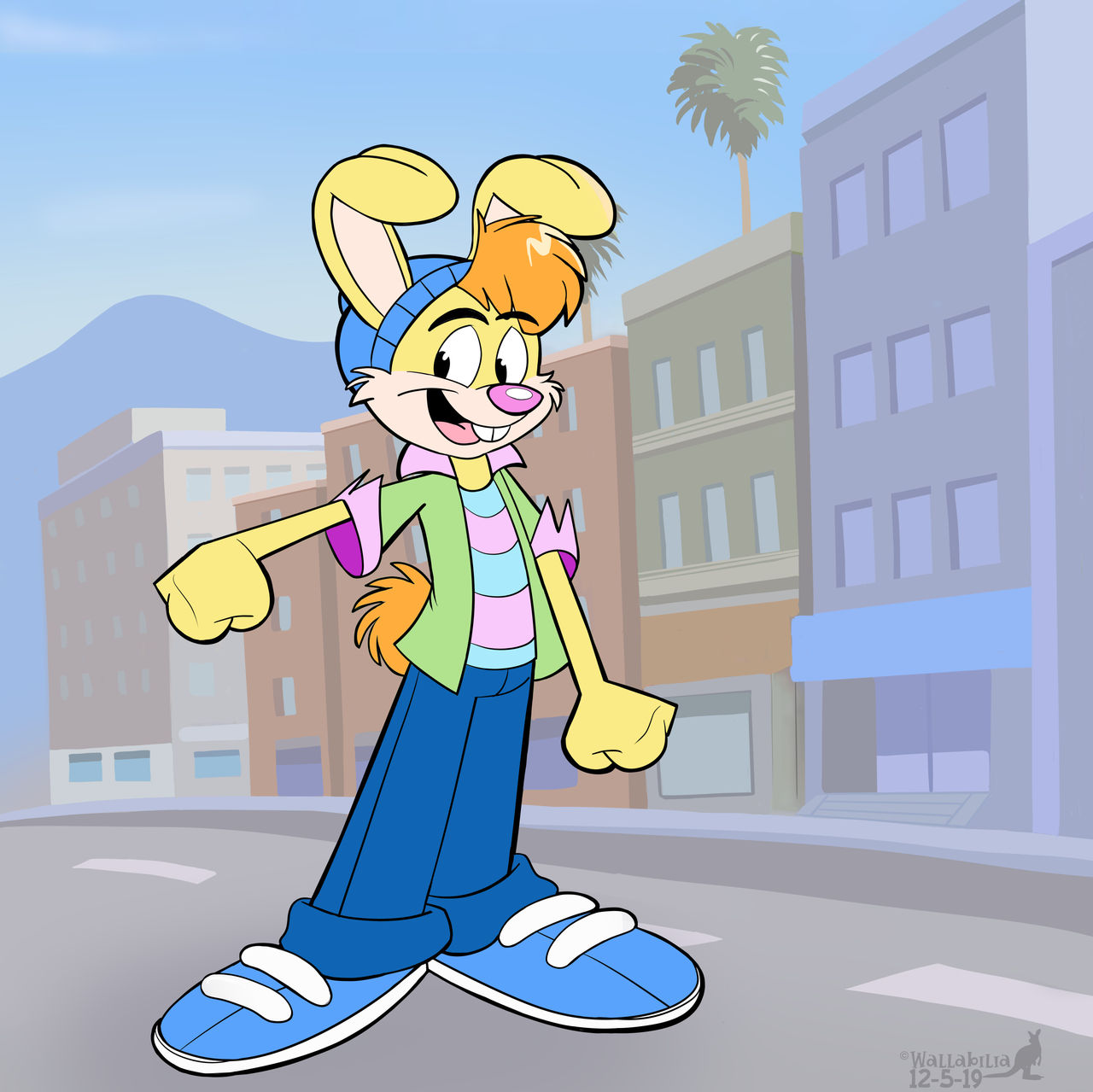 Gregory Rabbit (With Bonkers Style Background) by MoodyMooseStudio on ...