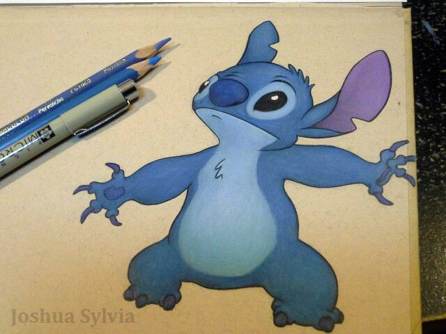 stitch!, stitch can draw too pencil on paper., steen