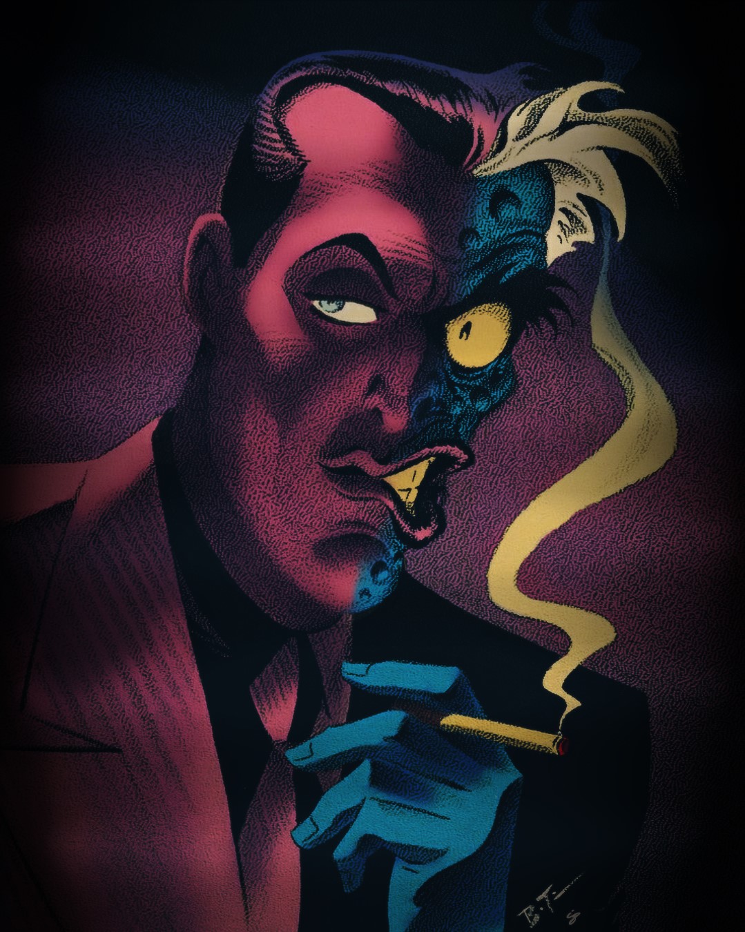 Two-Face by Bruce Timm by ChangeWHQ on DeviantArt
