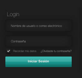 Login Black PSD FREE