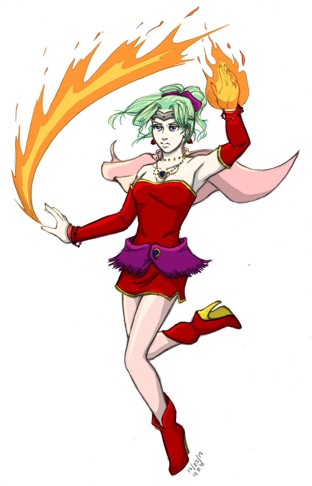 Imperial Witch Casts Fire by theApocrypha