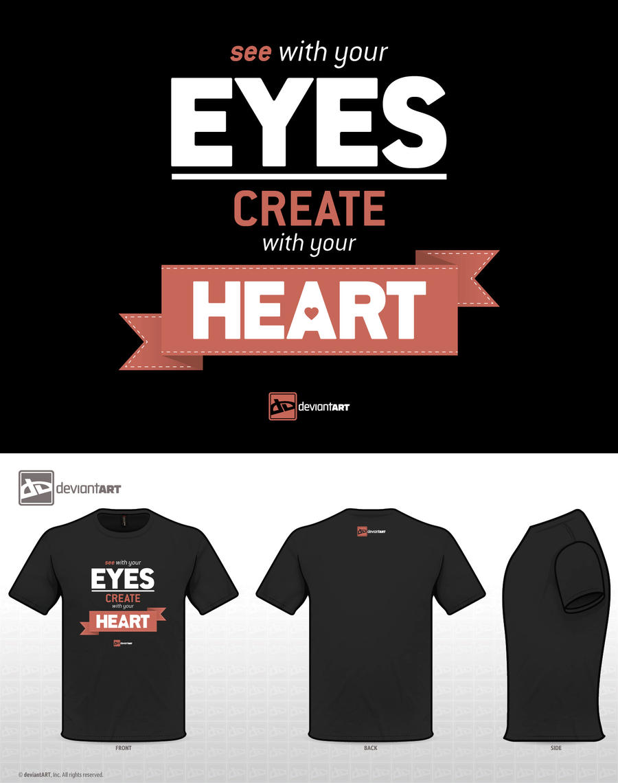 Create with your heart... (Black)