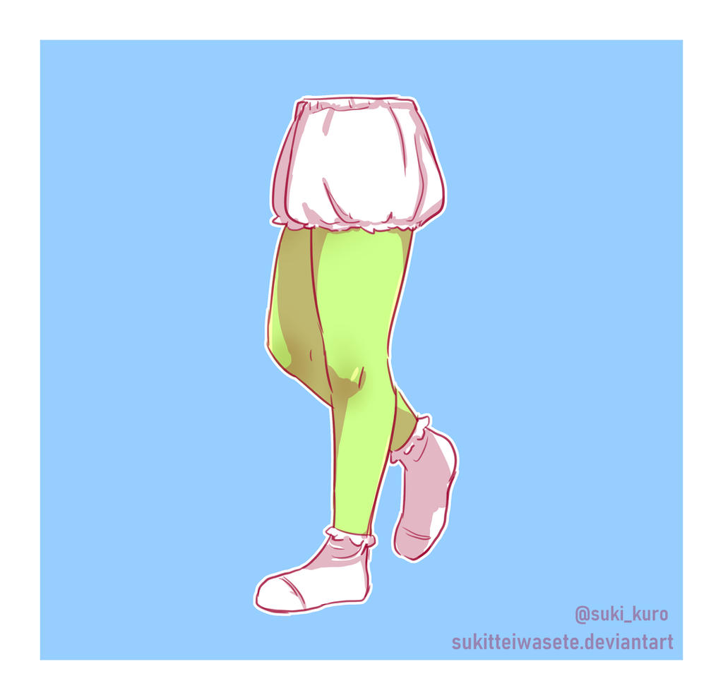 Deviantart Knees Knees (Green) by SukitteIwasete on DeviantArt
