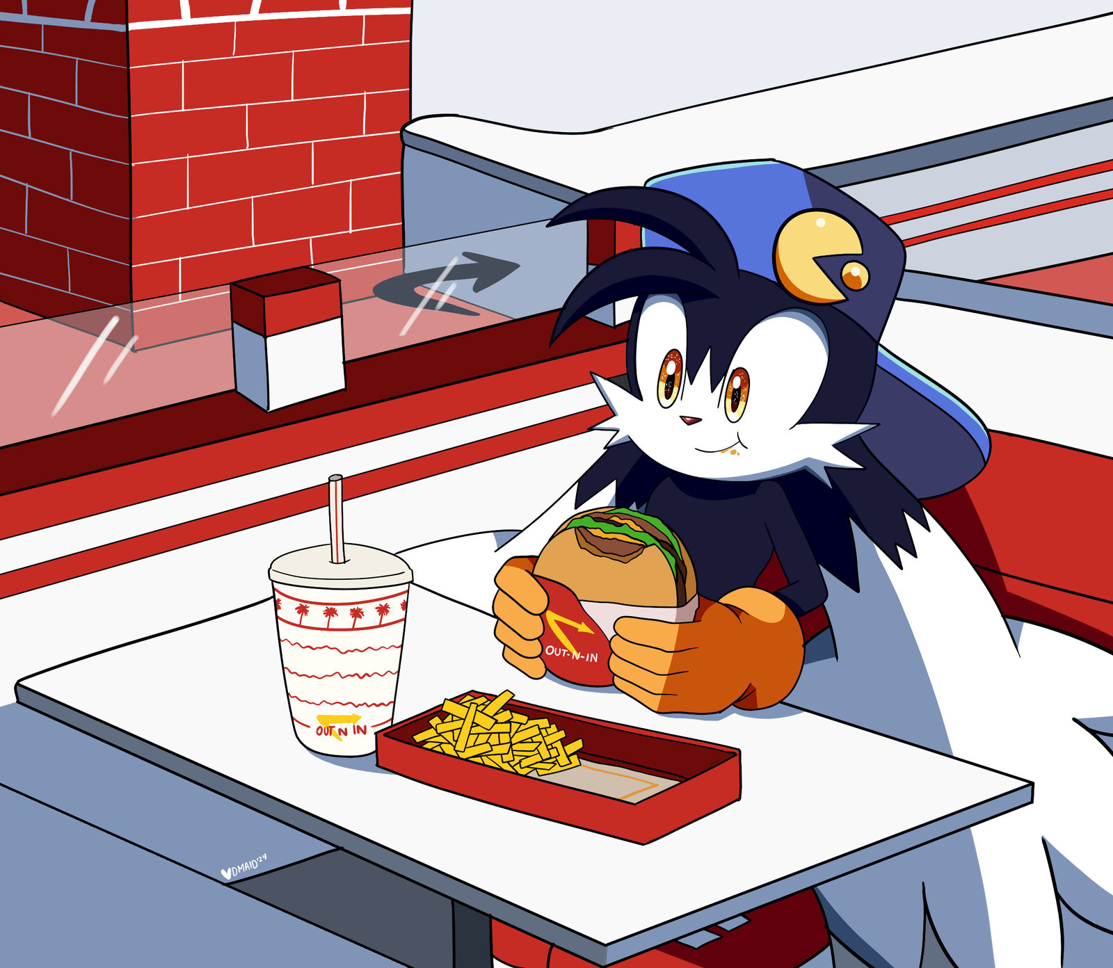 Local buff-chested long-eared cat eats a burger... by Lux-Klonoa on ...