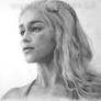 Daenerys (Emilia Clarke) Charcoal Portrait Drawing