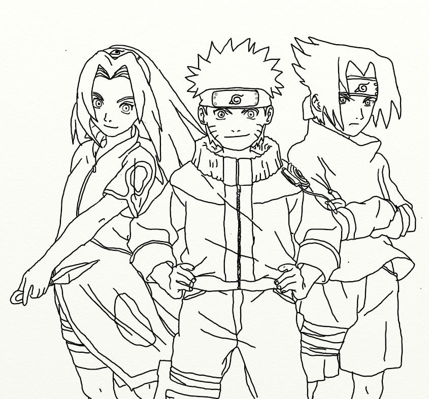 team 7 lineart by Kidgohan101 on DeviantArt