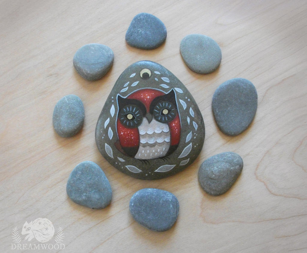 Ruby Red Owl Stone