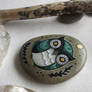 Water Owl Hand-painted Stone