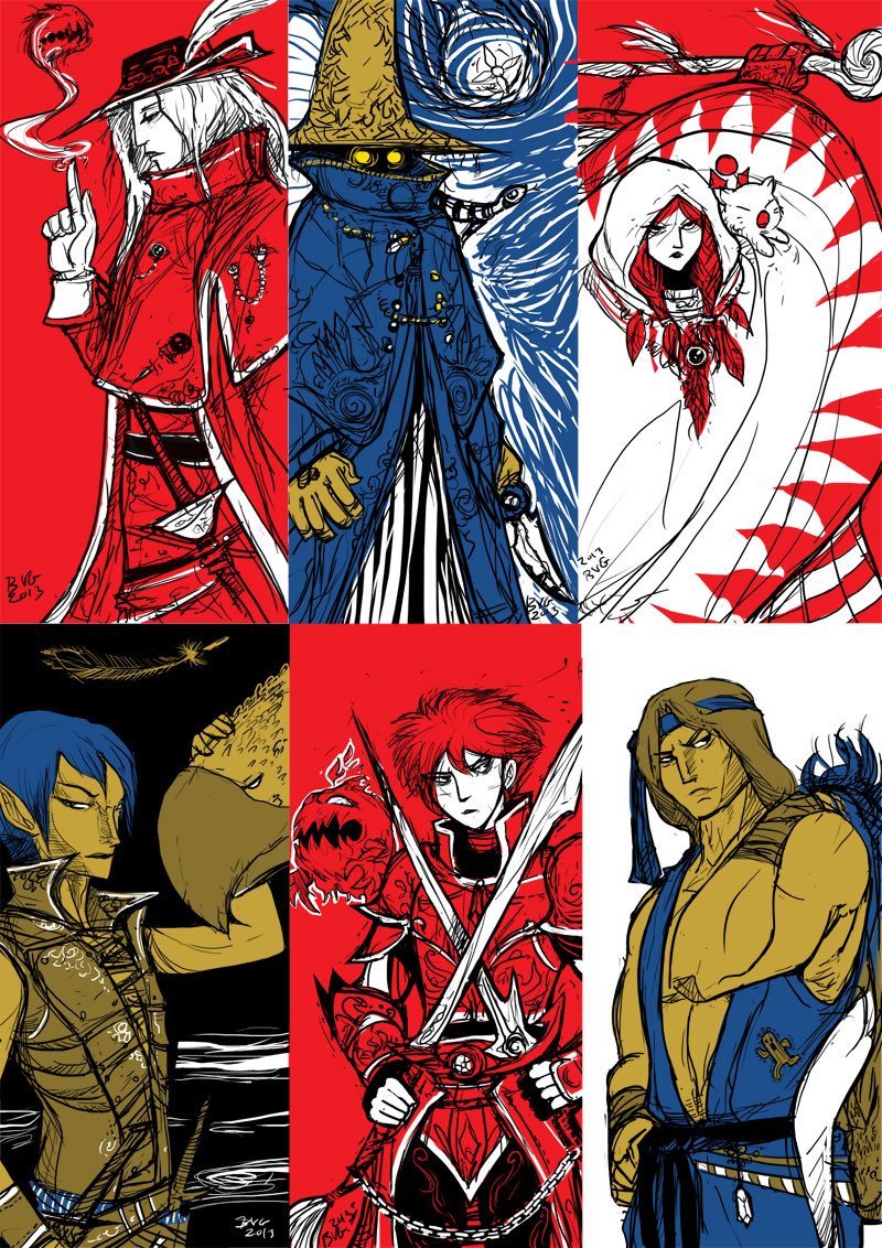Final Fantasy 1 character classes by Overshia on DeviantArt