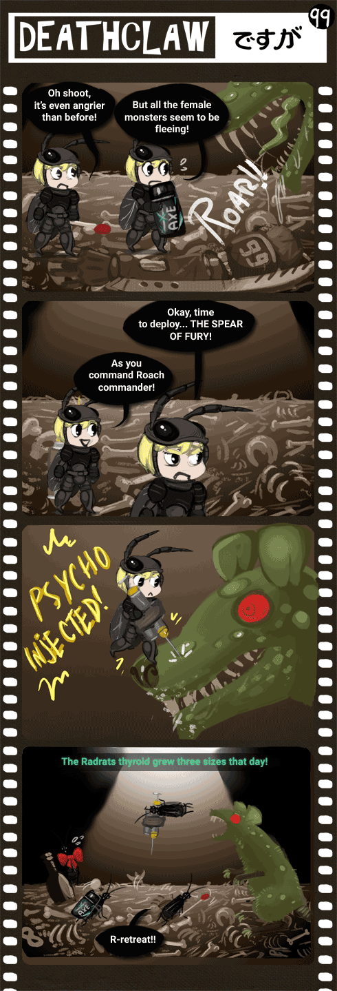 Deathclaw Inflation Deviantart Deathclaw Desu Ga 99 by Overshia on DeviantArt