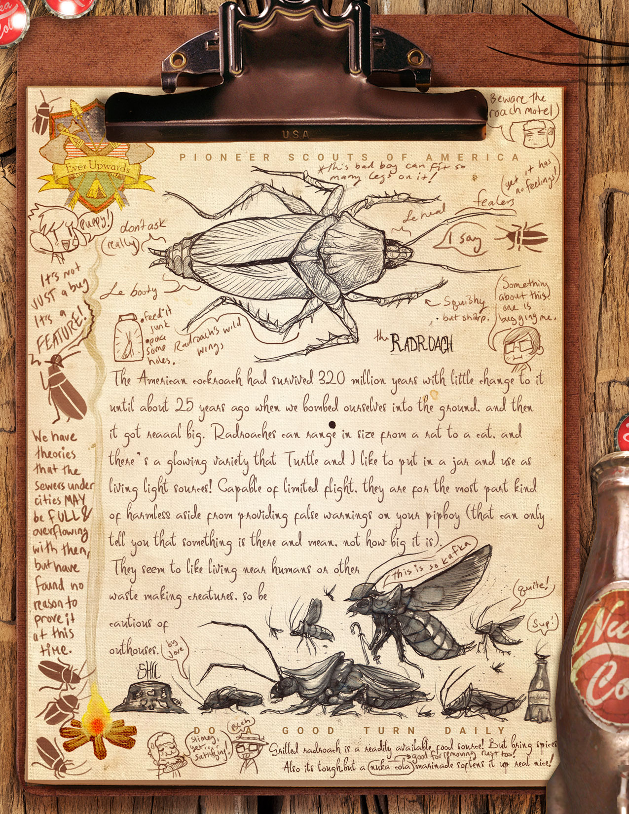 Radroach Artist Fallout Bestiary - Radroach by Overshia on DeviantArt