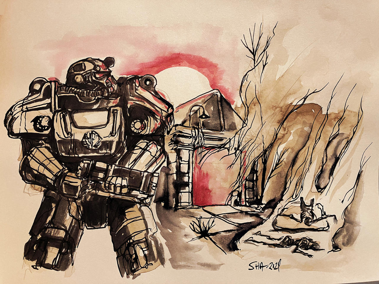 Brotherhood of Steel clearing out a ghoul nest by Overshia on DeviantArt