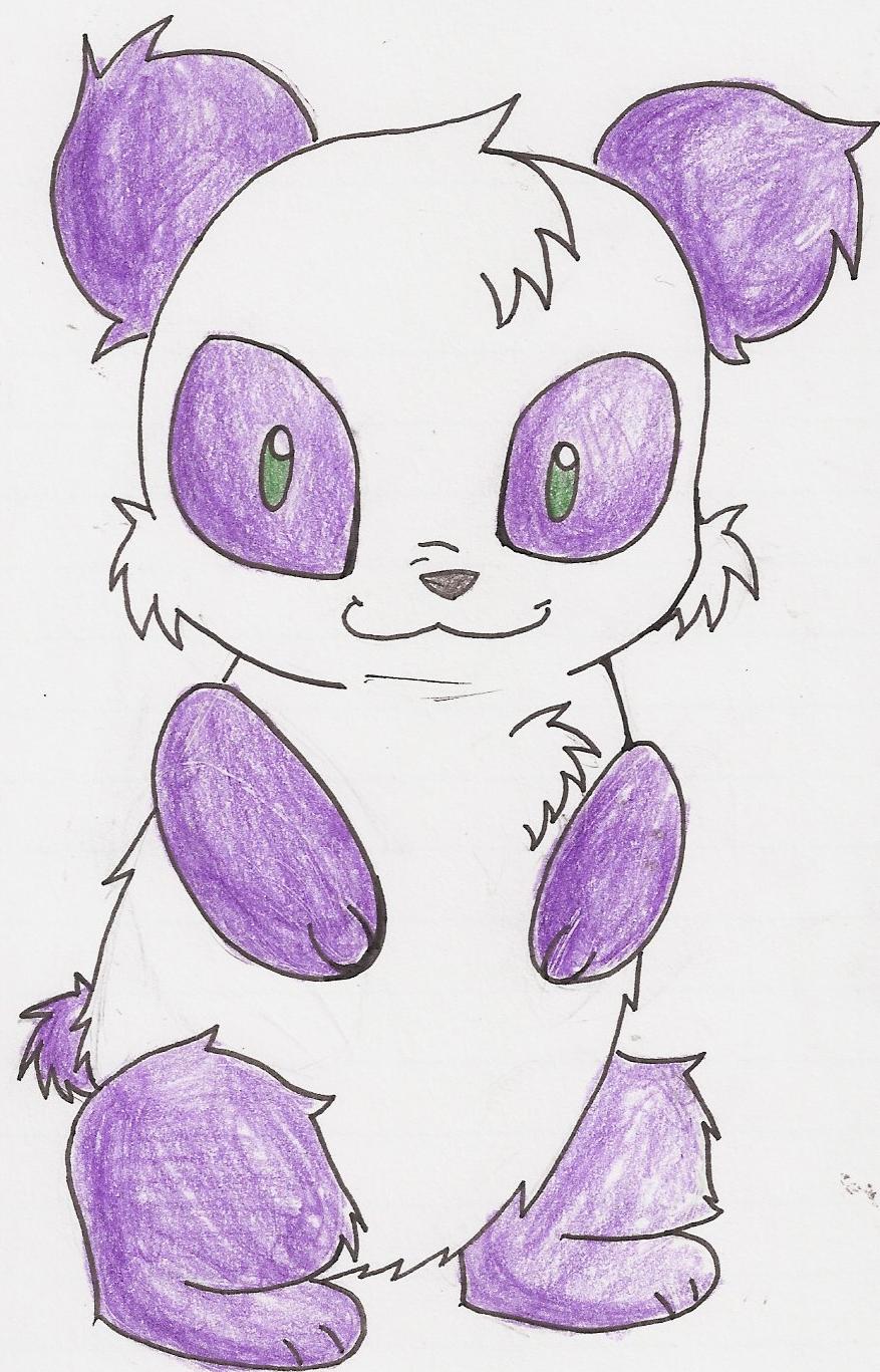 Purple over white Panda